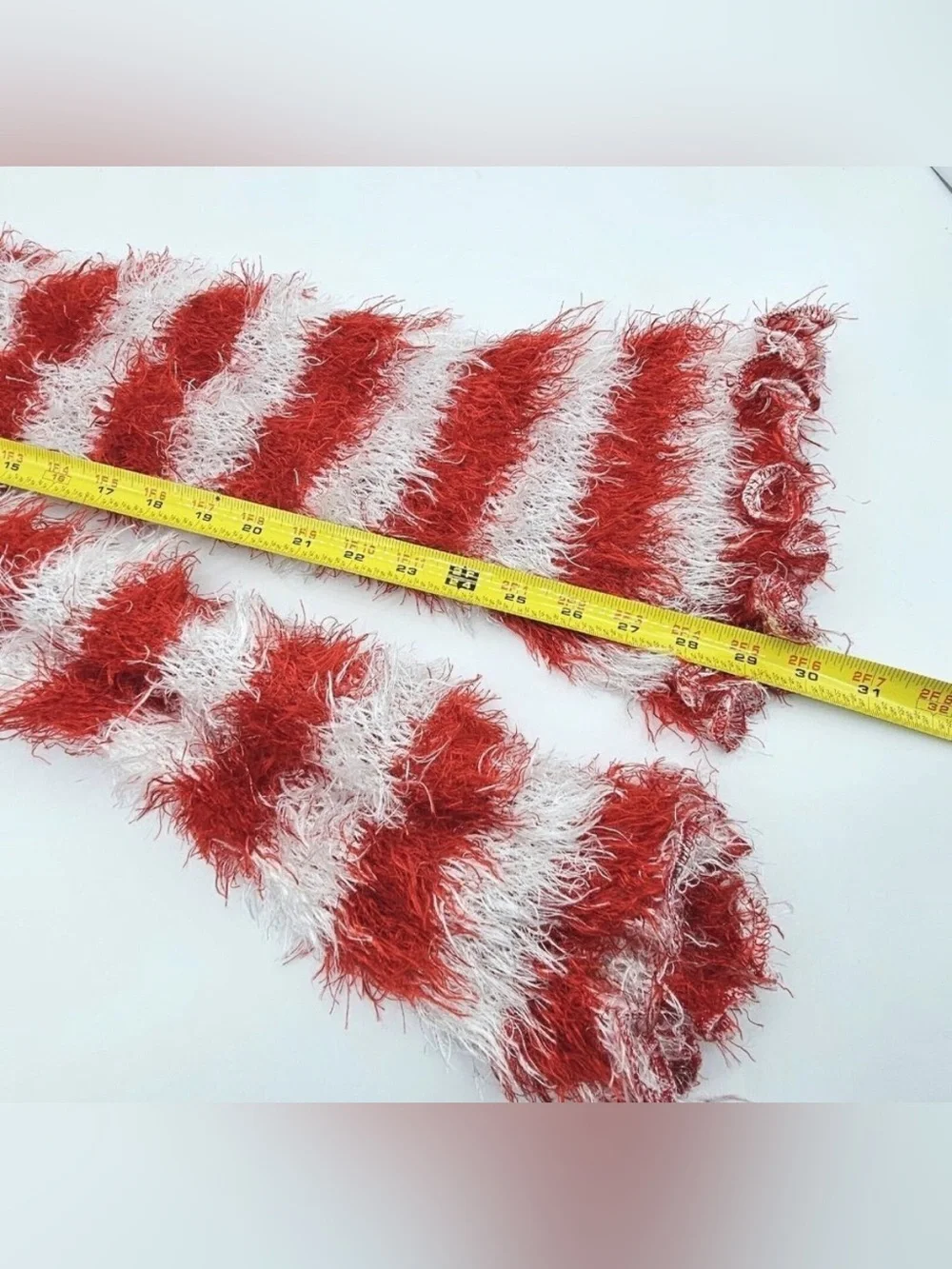 Vtg Y2K Fuzzy Eyelash Shaggy Convertible Scarf 11 Way Whimsical Fairy Christmas